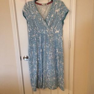 Boden Blue Casual Dress Size 10L Spring Dress